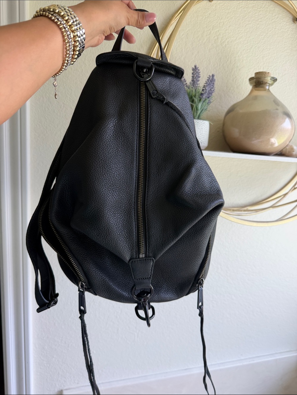 Rebecca Minkoff Black Julian Leather Backpack